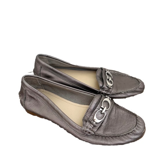 Coach Fortunata Pebbled Leather Slip Ons - Picture 1 of 7